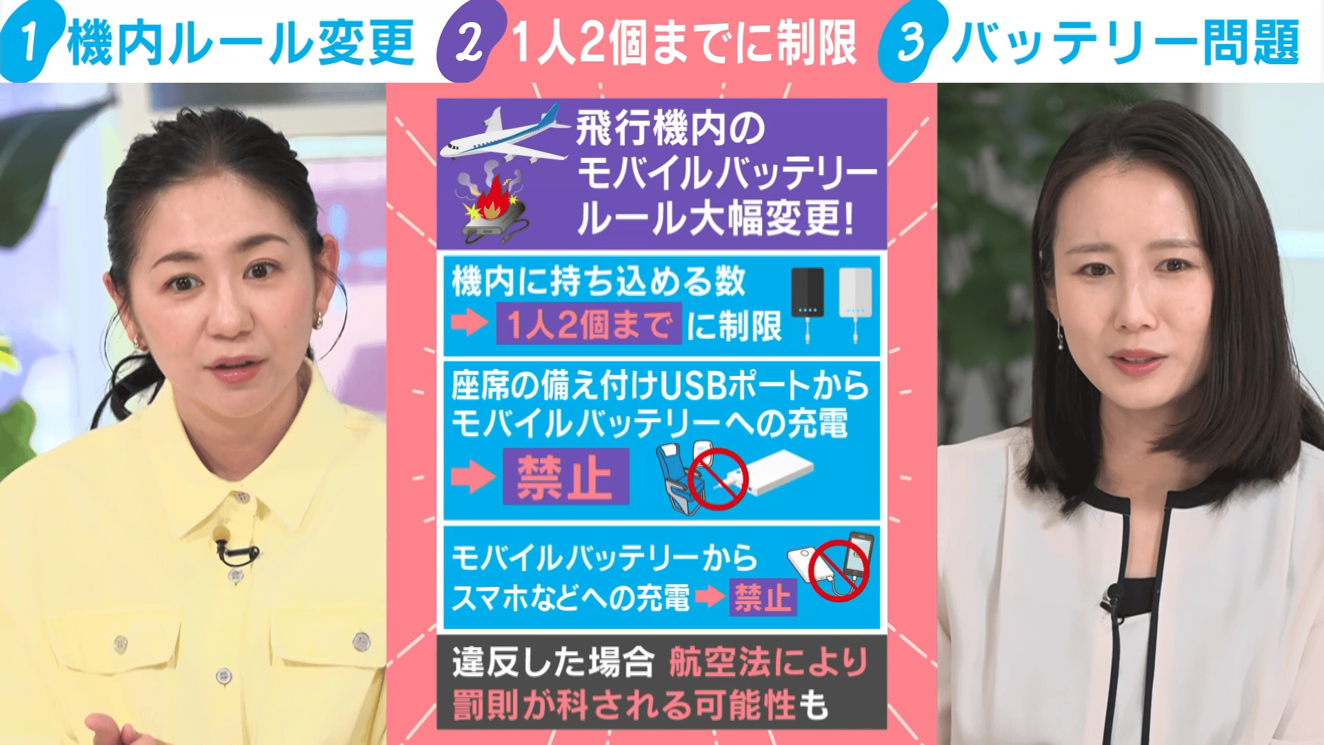機内持ち込みモバイルバッテリー 今日からルール変更 - わたしと