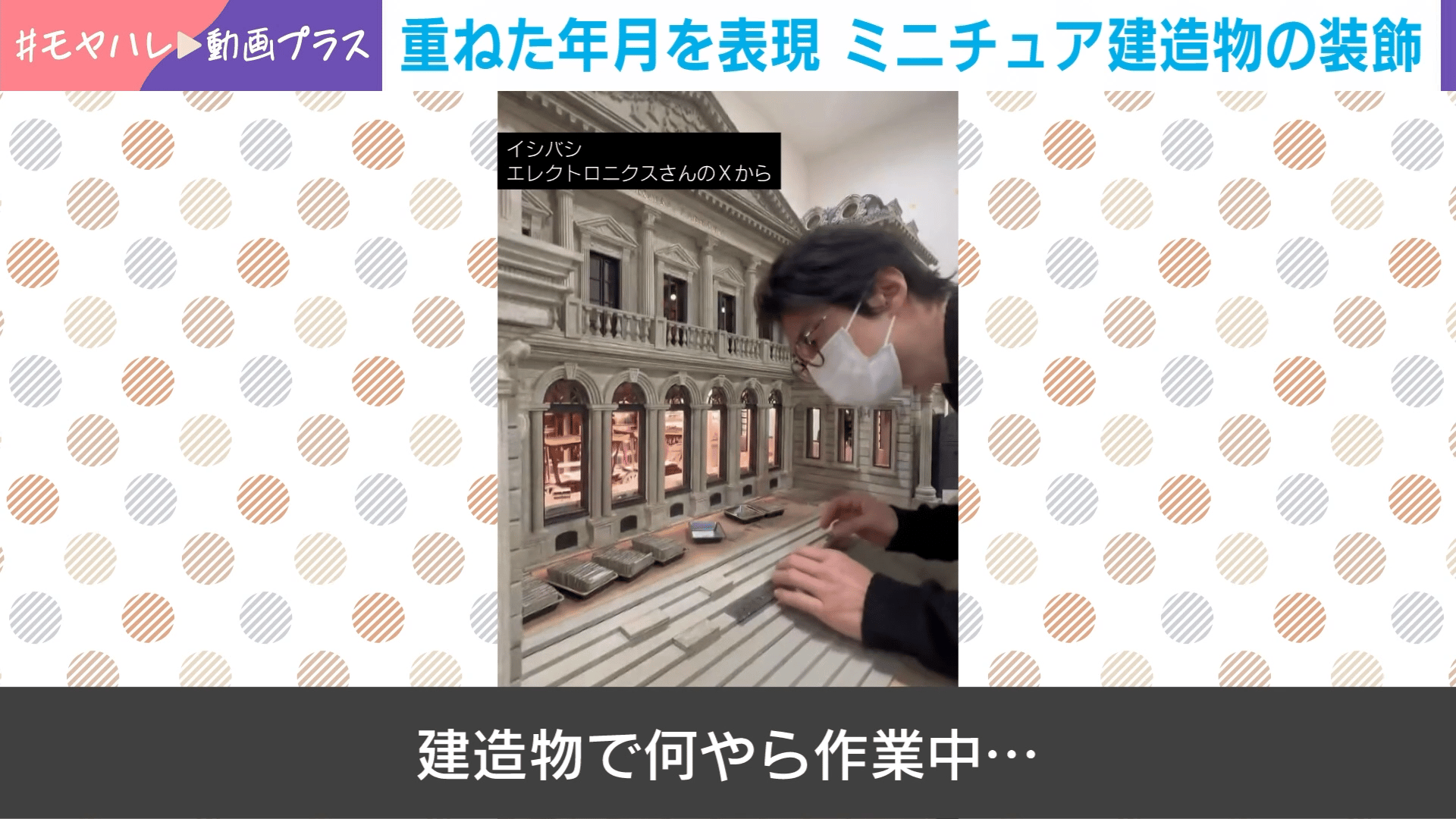 重ねた年月を表現 ミニチュア建造物の装飾 - わたしとニュース【(火 