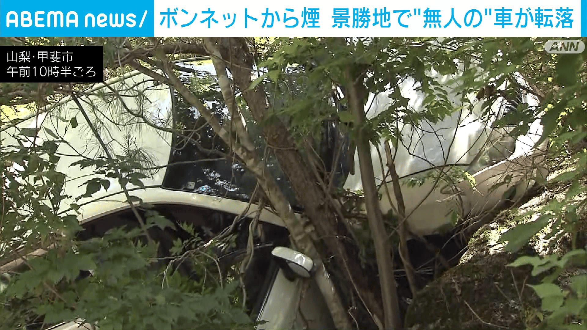 山梨・昇仙峡に向かう山道で