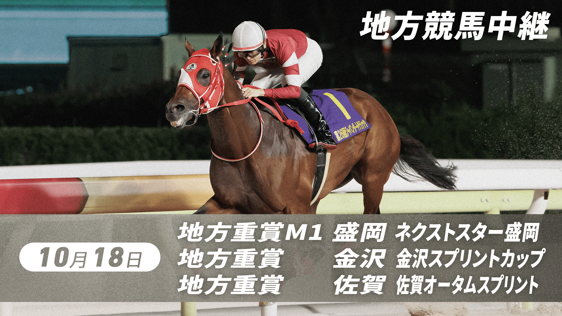 10.18 GCH地方競馬中継(ネクストスター盛岡、金沢スプリントカップ