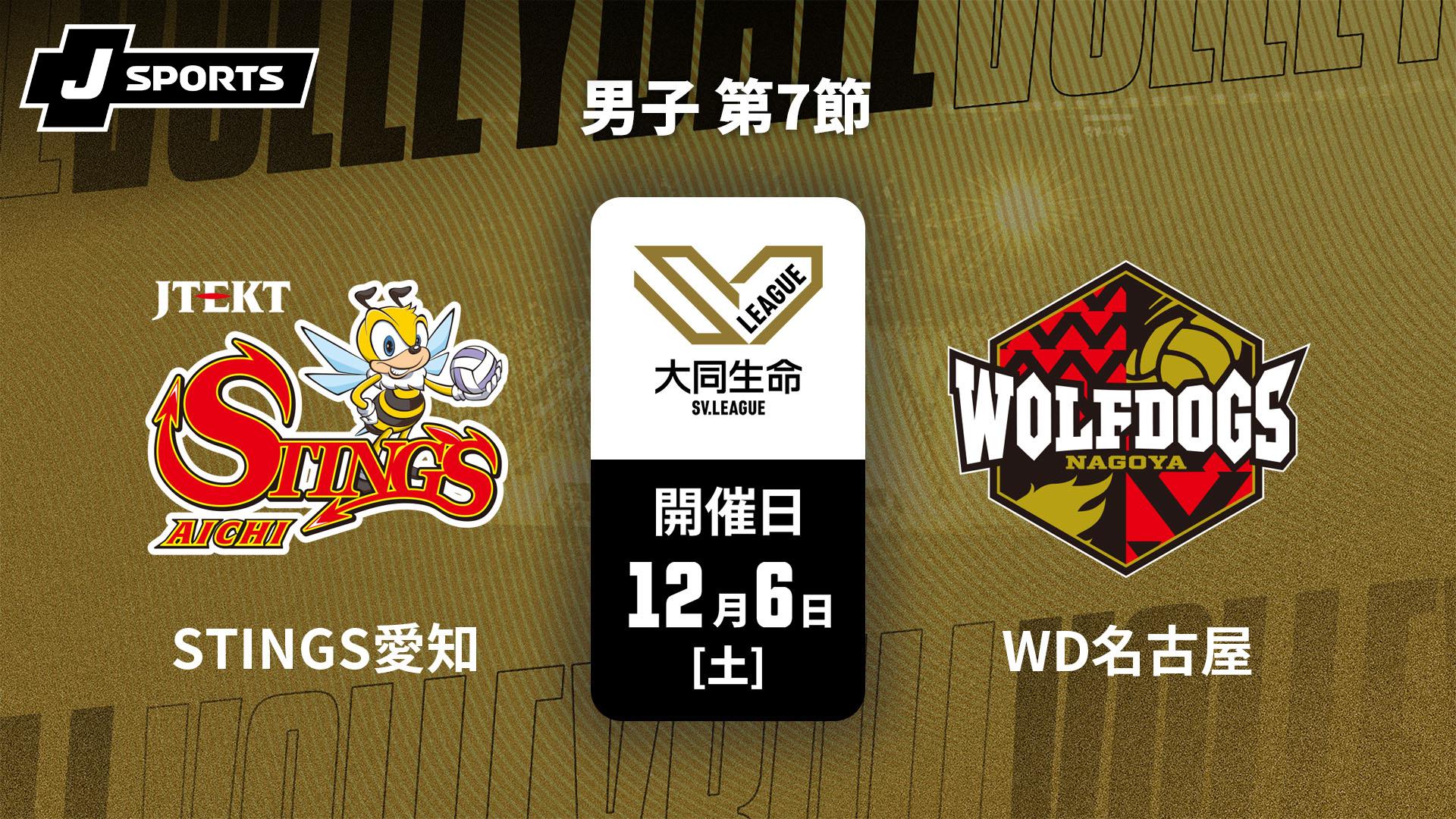 ジェイテクトSTINGS愛知 vs. ウルフドッグス名古屋(12/6) 男子 第7節