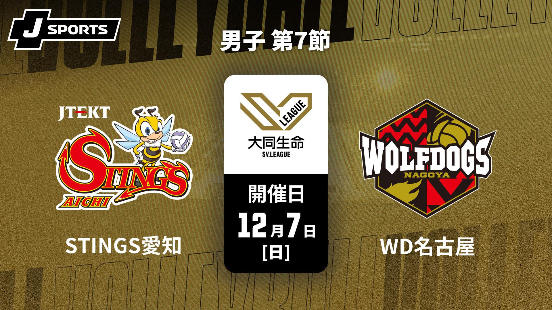 ジェイテクトSTINGS愛知 vs. ウルフドッグス名古屋(12/7) 男子 第7節