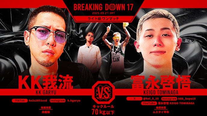第2試合 KK我流 vs. 富永啓悟