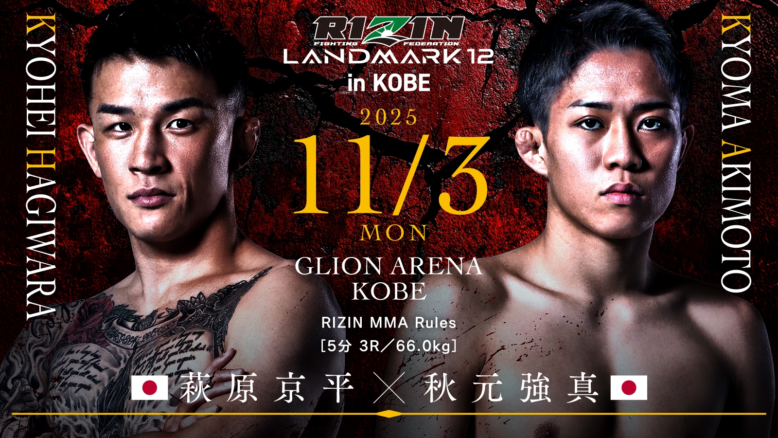 ライジン購入ページ RIZIN LANDMARK 12 in KOBE配信情報｜対戦カードやPPV情報も