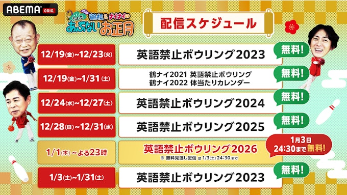 配信スケジュール