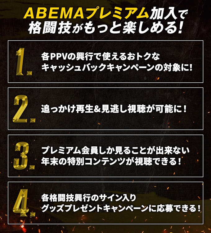 ABEMAプレミアム訴求