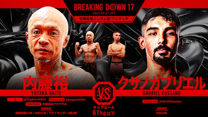 第10試合 内藤裕 vs. クサノガブリエル