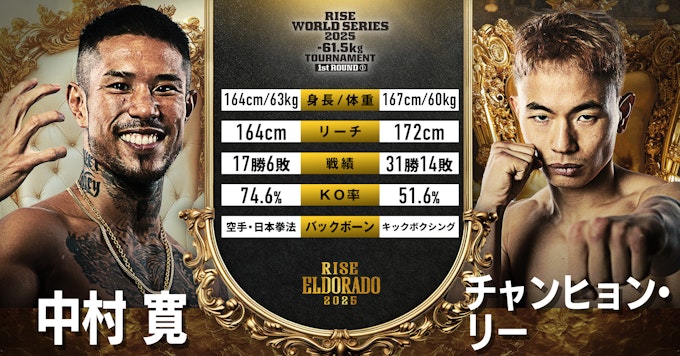 中村寛 vs チャンヒョン・リー戦績比較