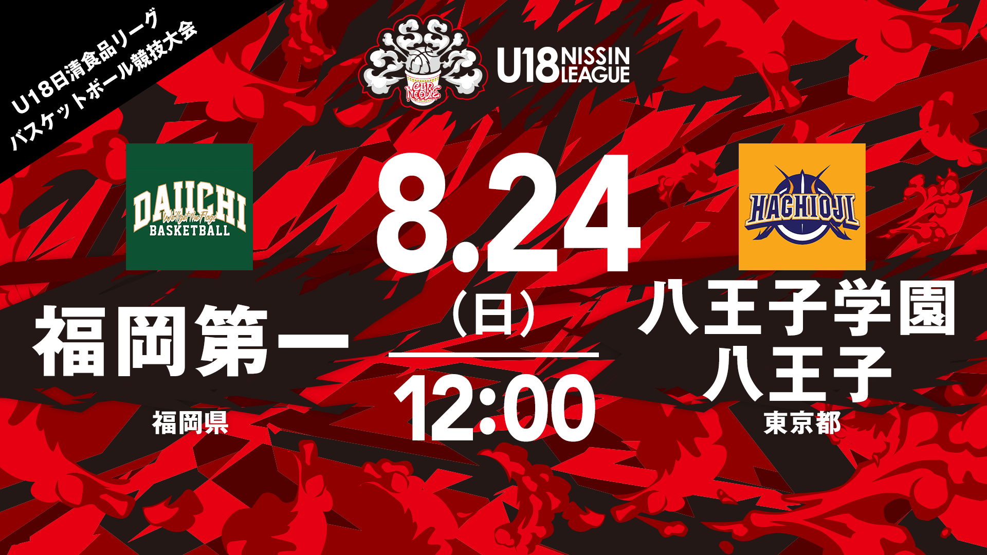 福岡第一 vs 八王子学園八王子（男子）