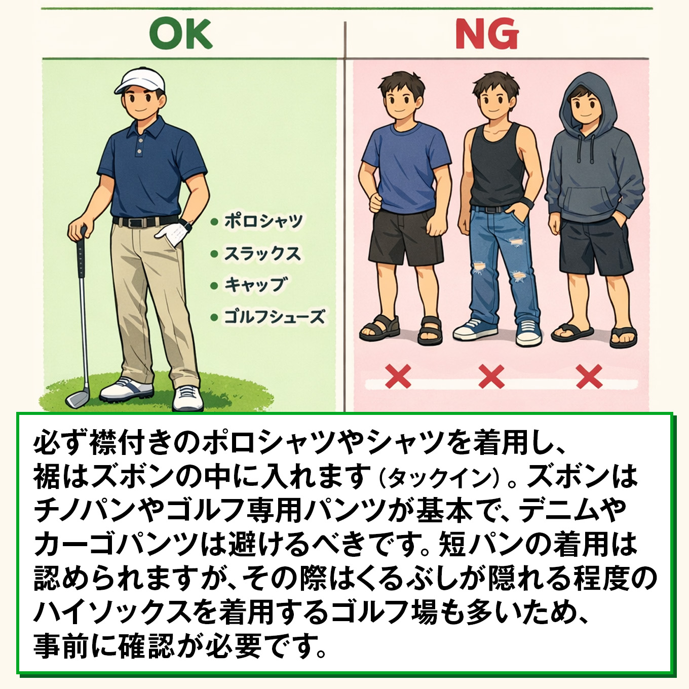 男性のドレスコード