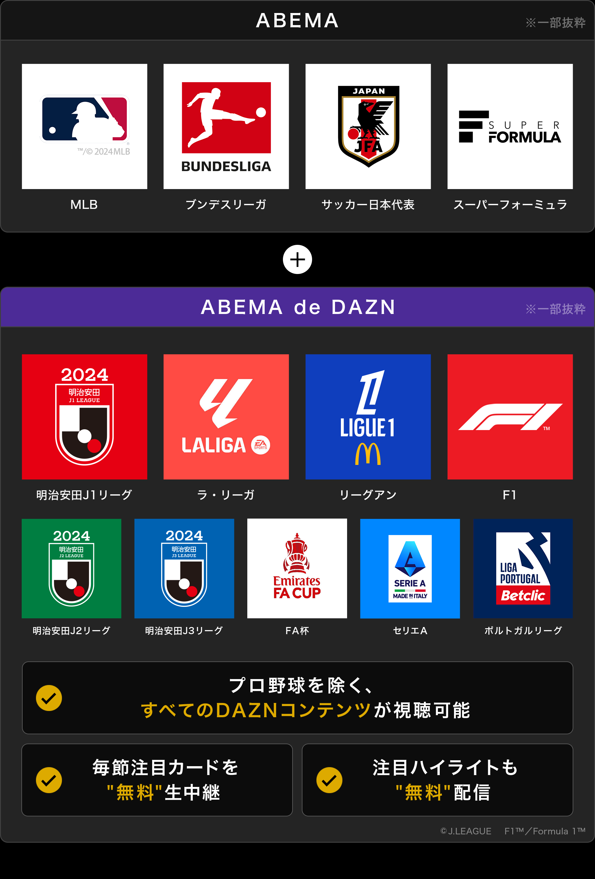 ABEMAdeDAZNで見られるその他のサッカーコンテンツ画像1