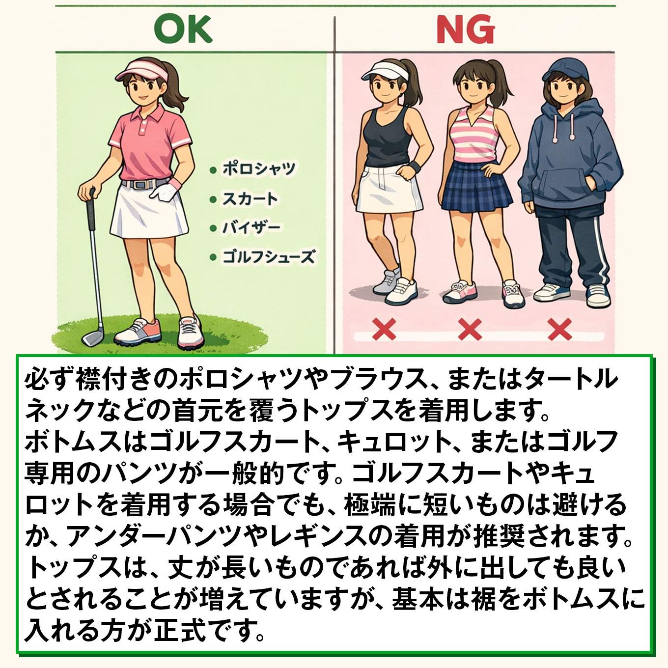 女性のドレスコード