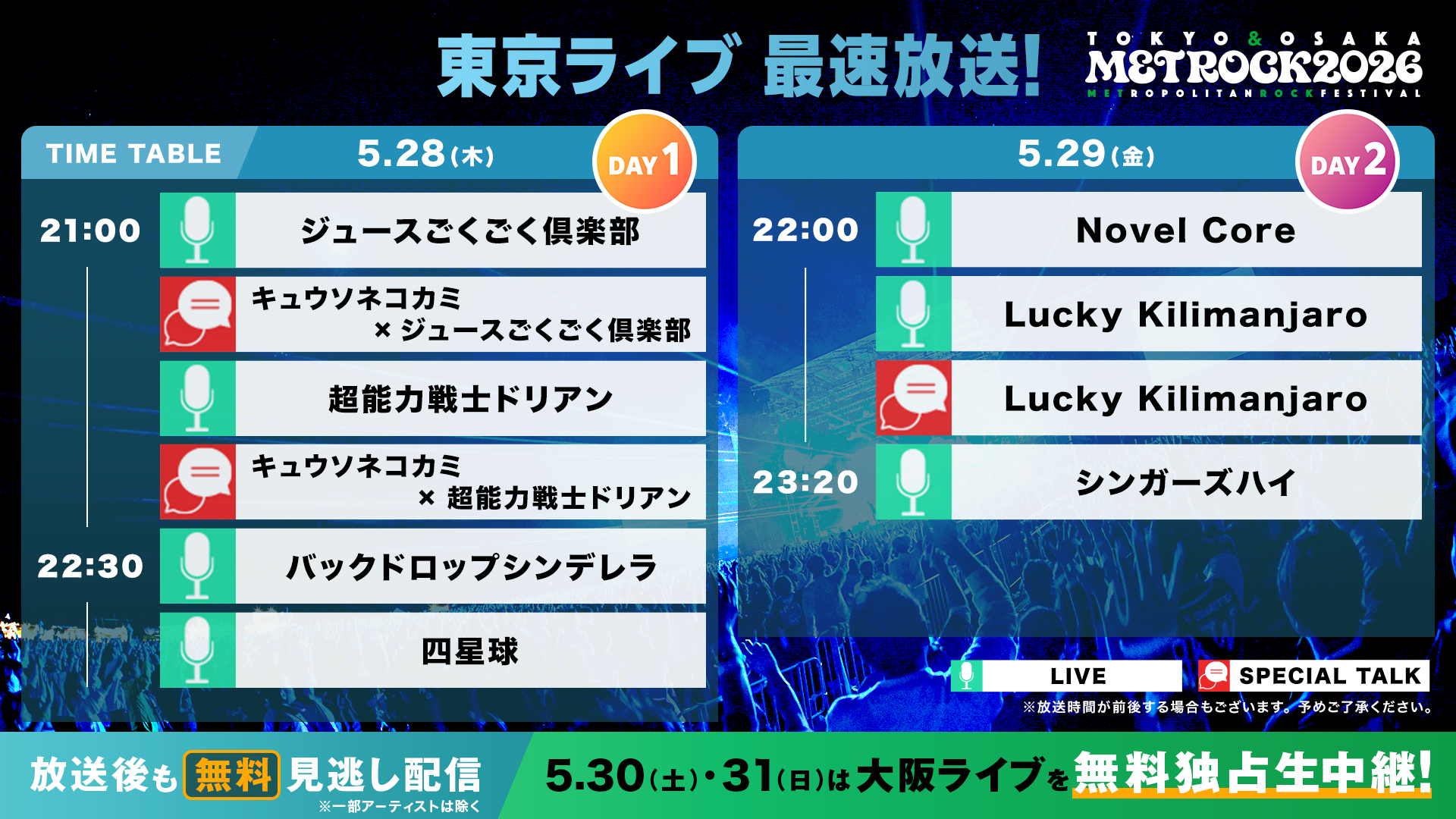 前夜祭タイテ