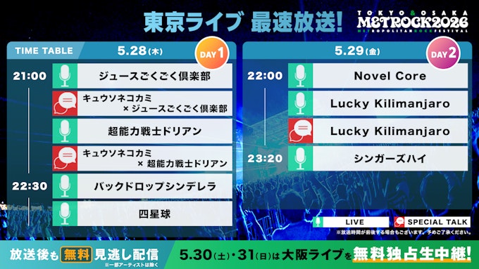 前夜祭タイテ
