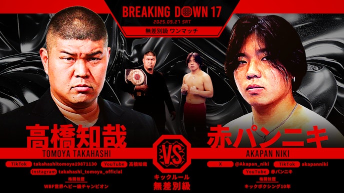 第17試合 高橋知哉 vs. 赤パンニキ